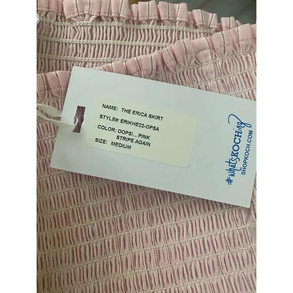 Koch Erica Pink Stripe Skirt Size Medium - Picture 10 of 10